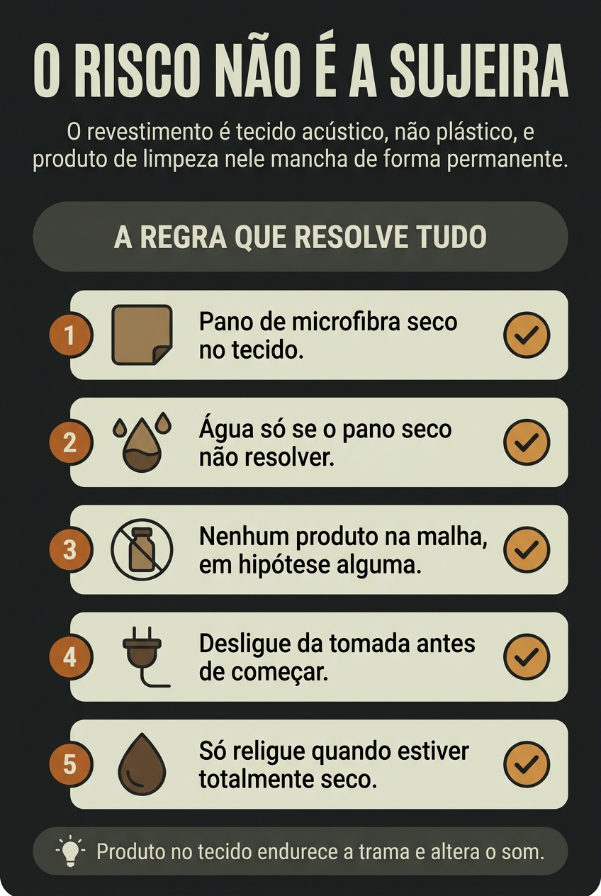 A regra básica para limpar caixas de som inteligentes