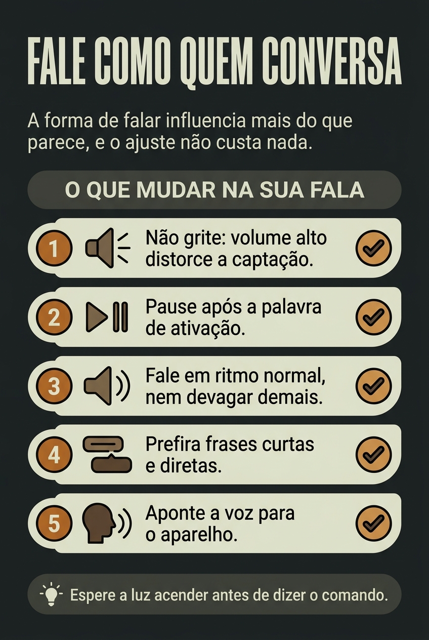 Como falar com a assistente para melhorar o reconhecimento