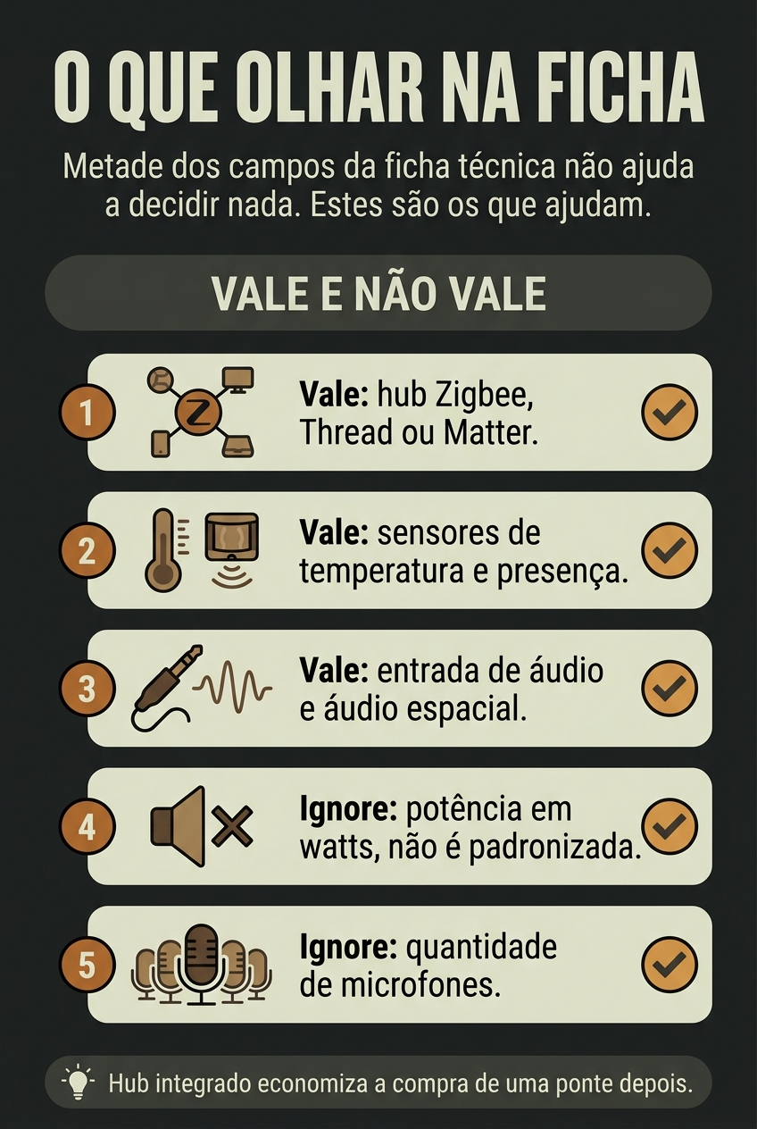 O que olhar e o que ignorar na ficha da caixa inteligente