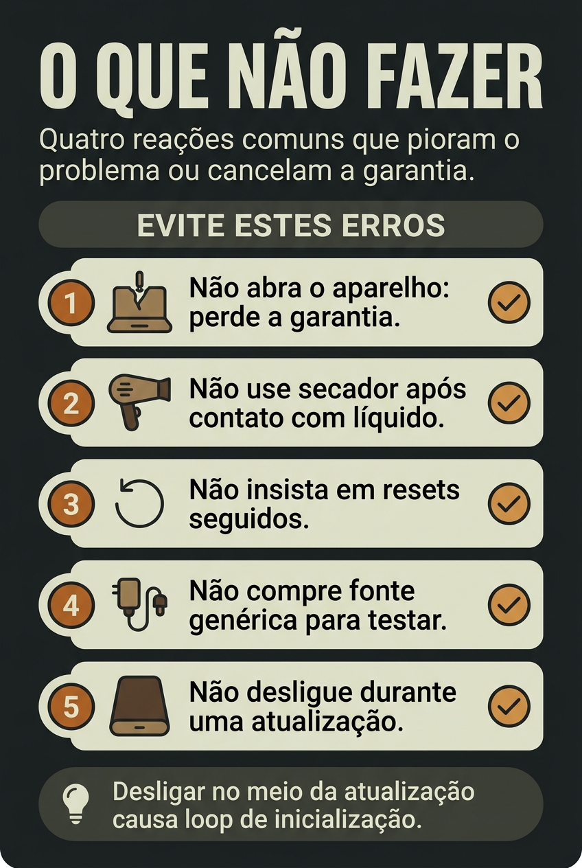 O que não fazer ao tentar consertar um Echo Show