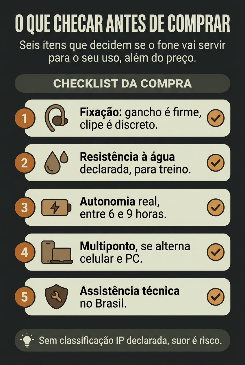 Checklist antes de comprar um fone open-ear